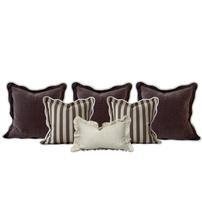 The Chocolate Brown Cushion Combination
