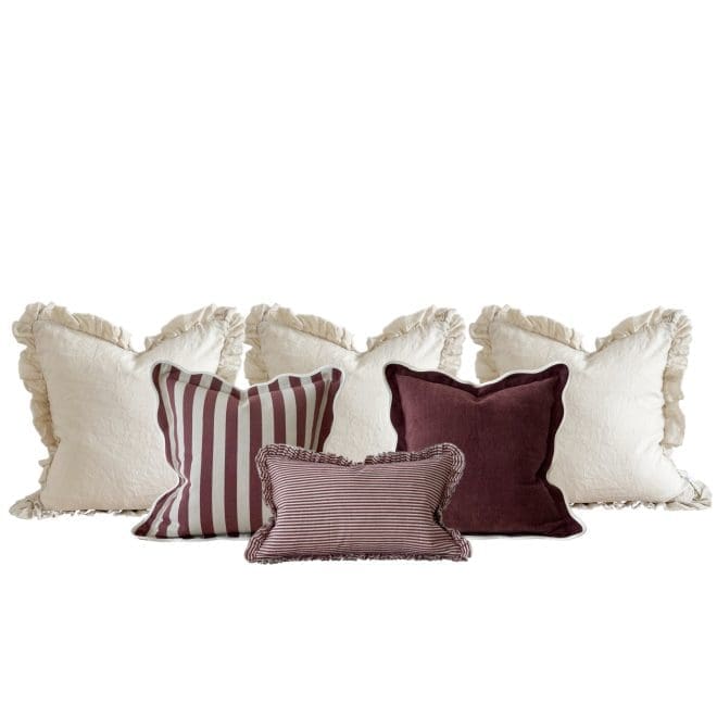 The Large Burgundy Cushion Combination