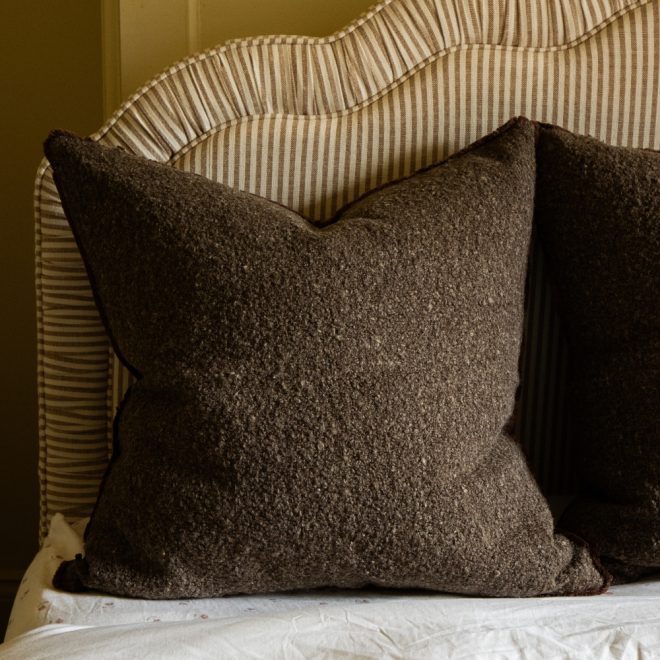 Sofia Brown Boucle Cushion 65×65