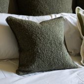 Sofia Olive Green Boucle Cushion