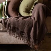 Large Della Dark Brown Throw