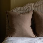 Esmee Coffee Brown Linen Cushion 65x65