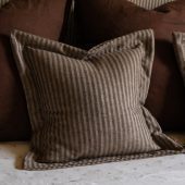 Orla Brown Stripe Cushion 45x45